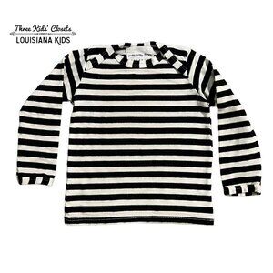 Candy Kirby Designs Handmade 6-12m Black & White Striped Shirt